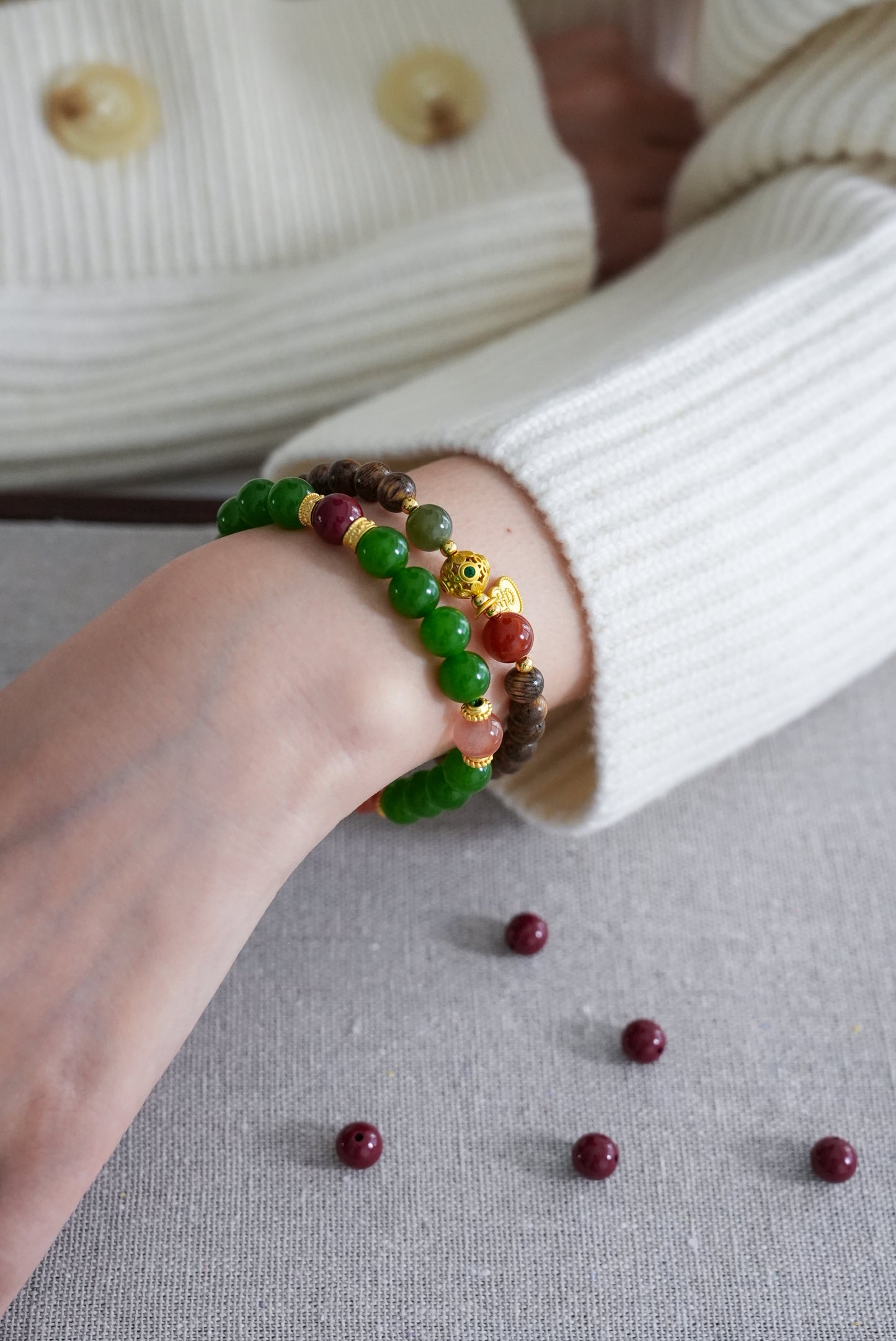 Palace Charm of Hetian Bracelet