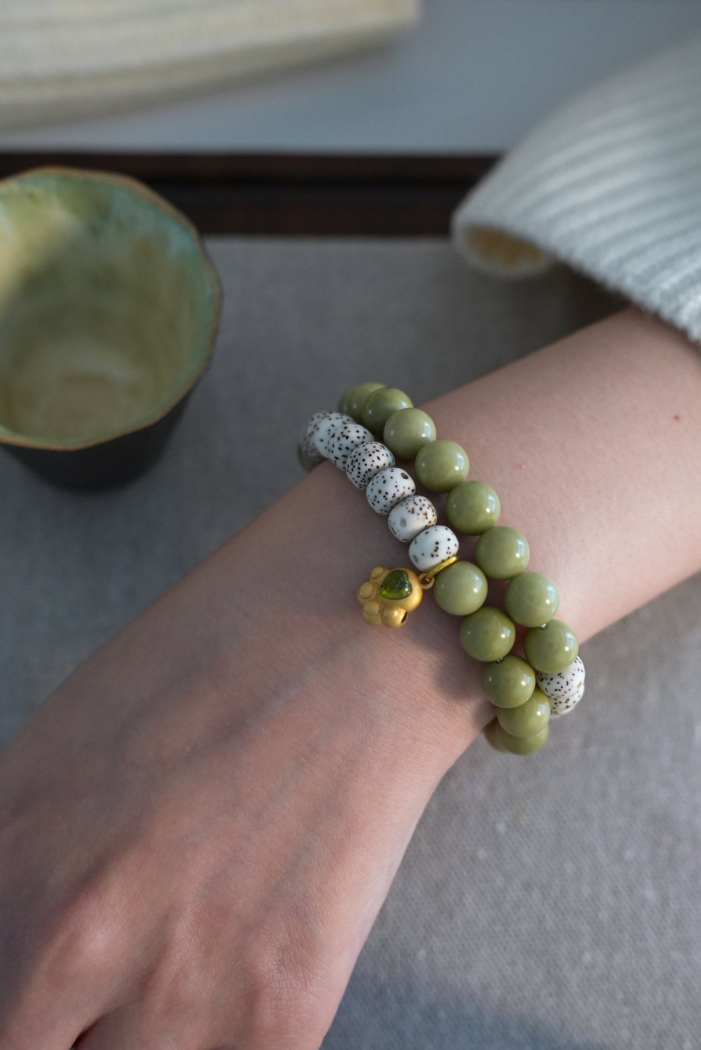 Star, moon, tea and kitten Bracelet