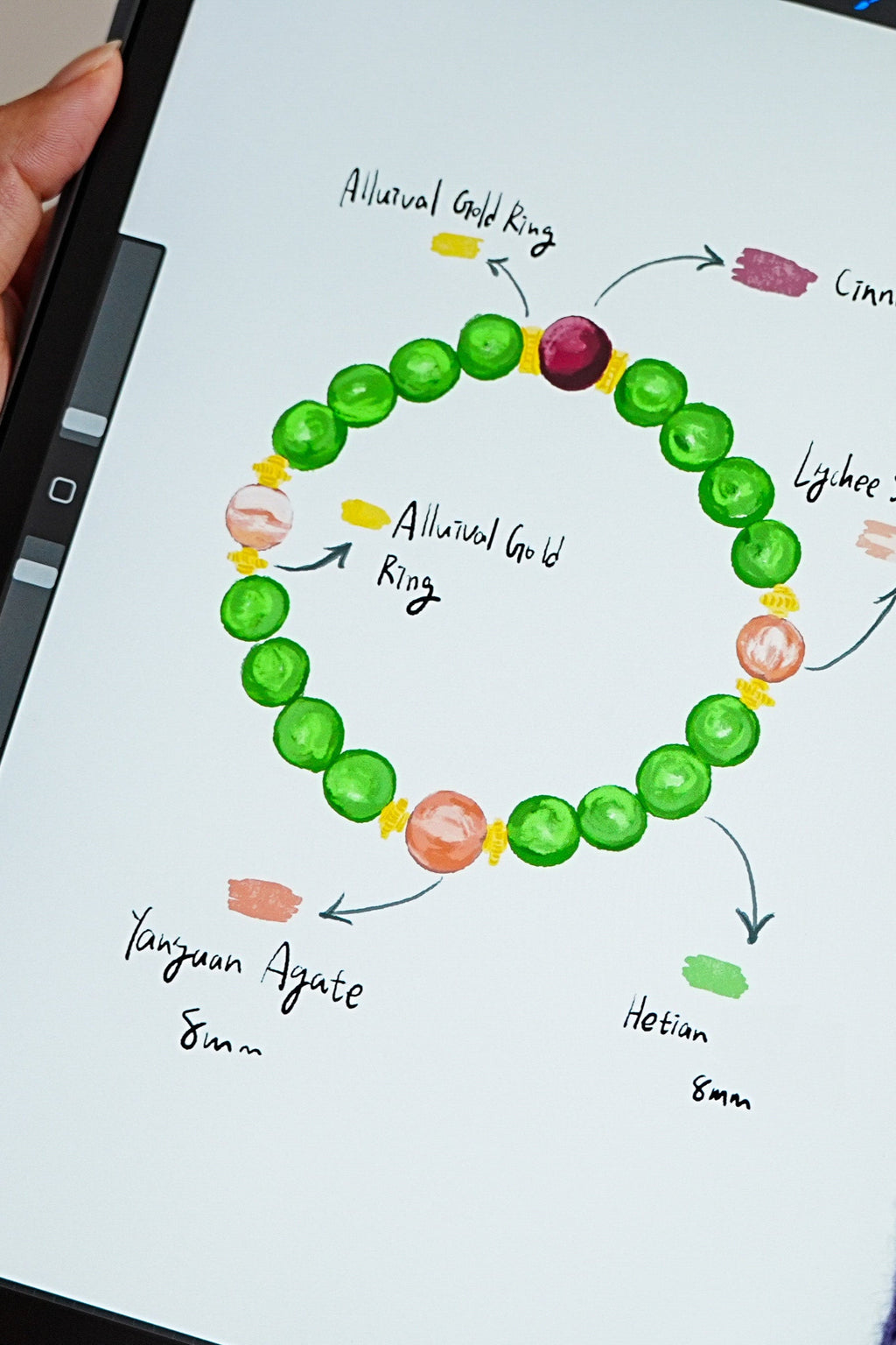 Chakra Alignment Hetian Nephrite Bracelet