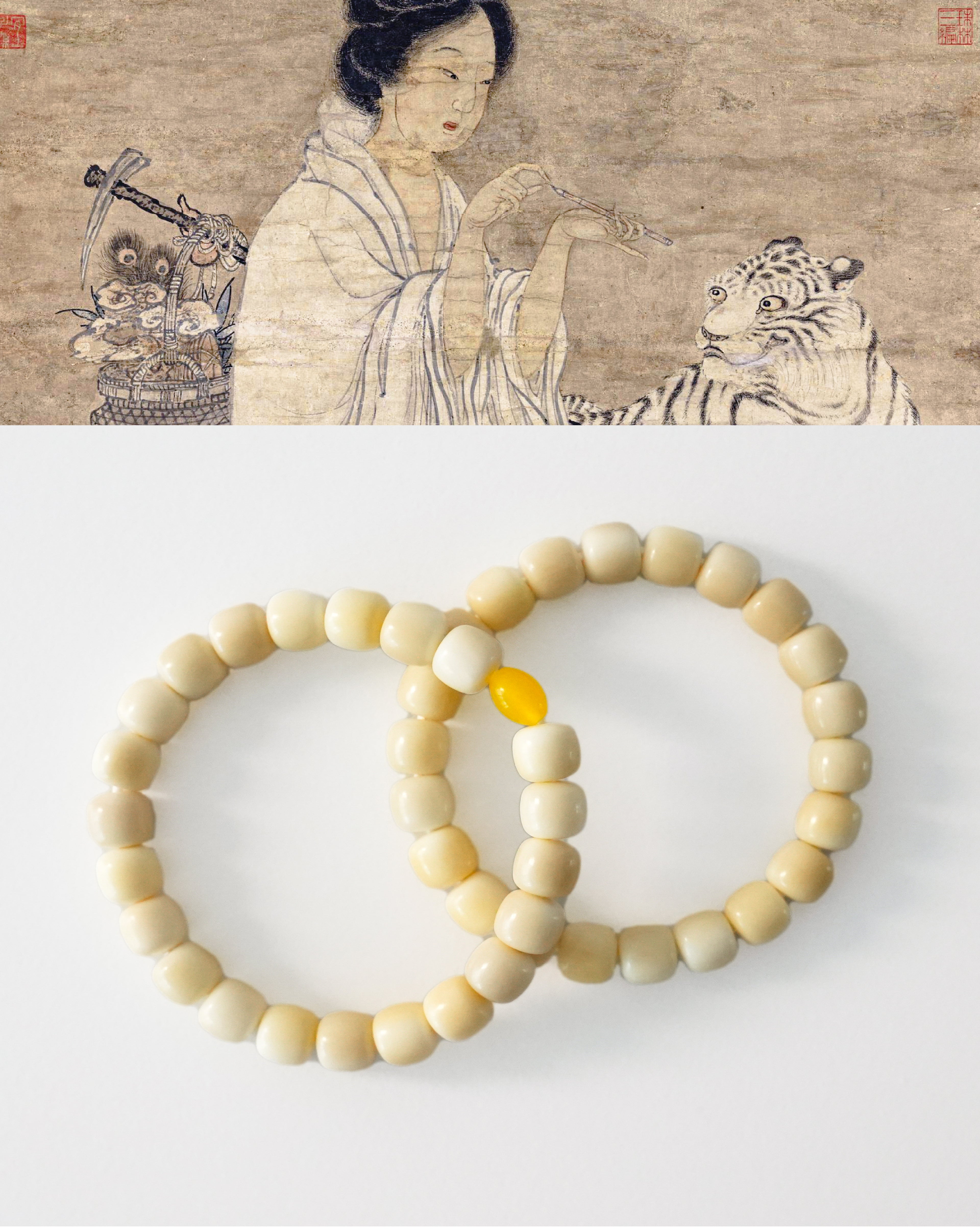 Stress Relief White Bodhi Seed Mala