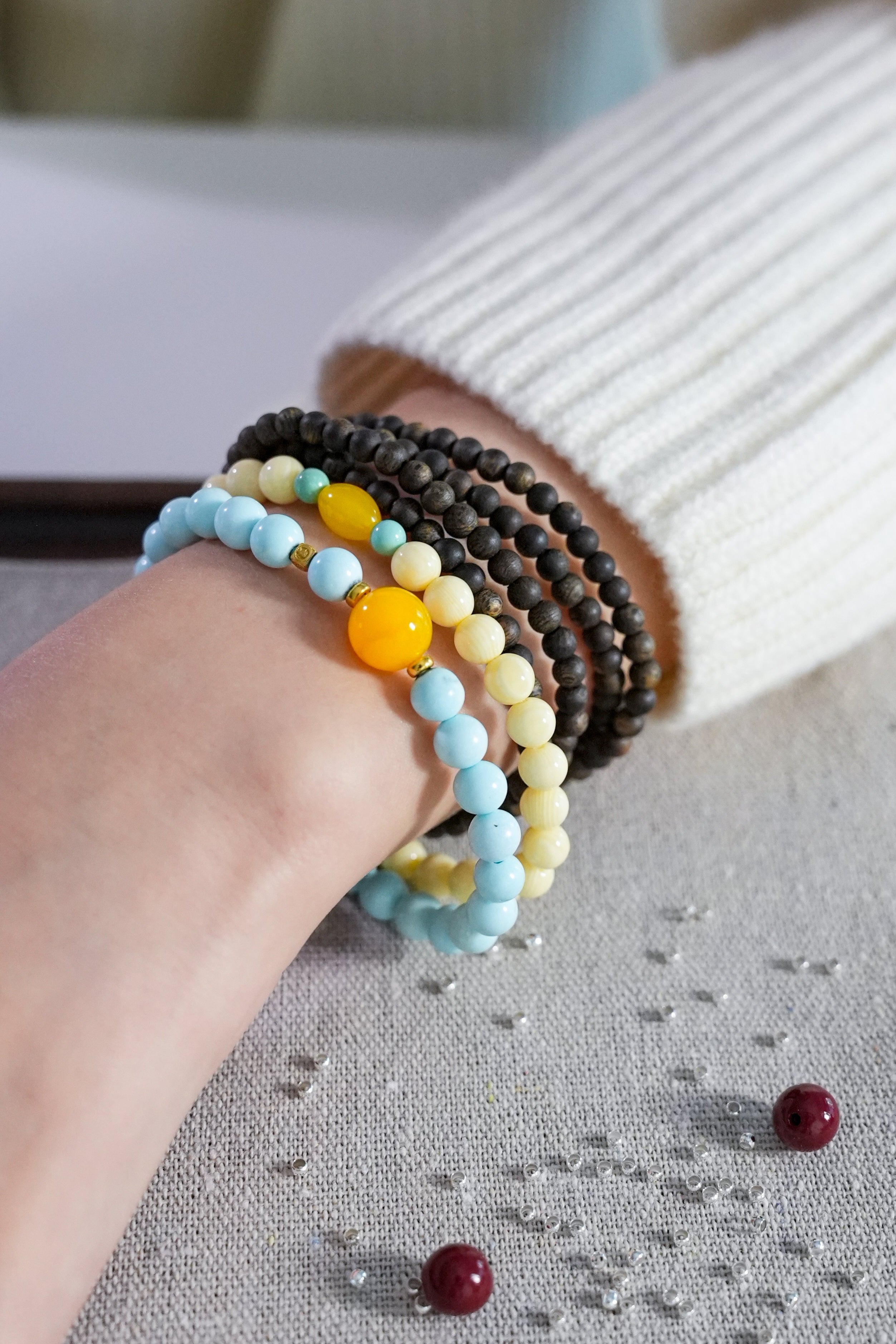 Holistic Connection Amber Bracelet