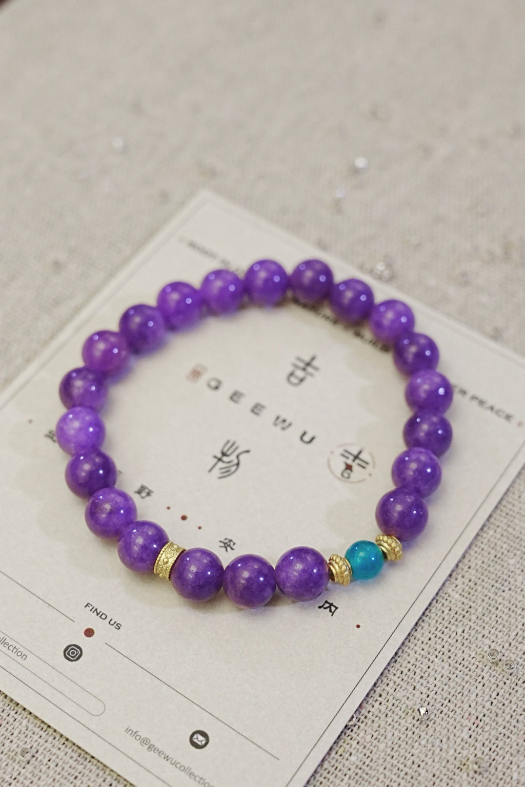 Inner Harmony Violet Chalcedony Bracelet