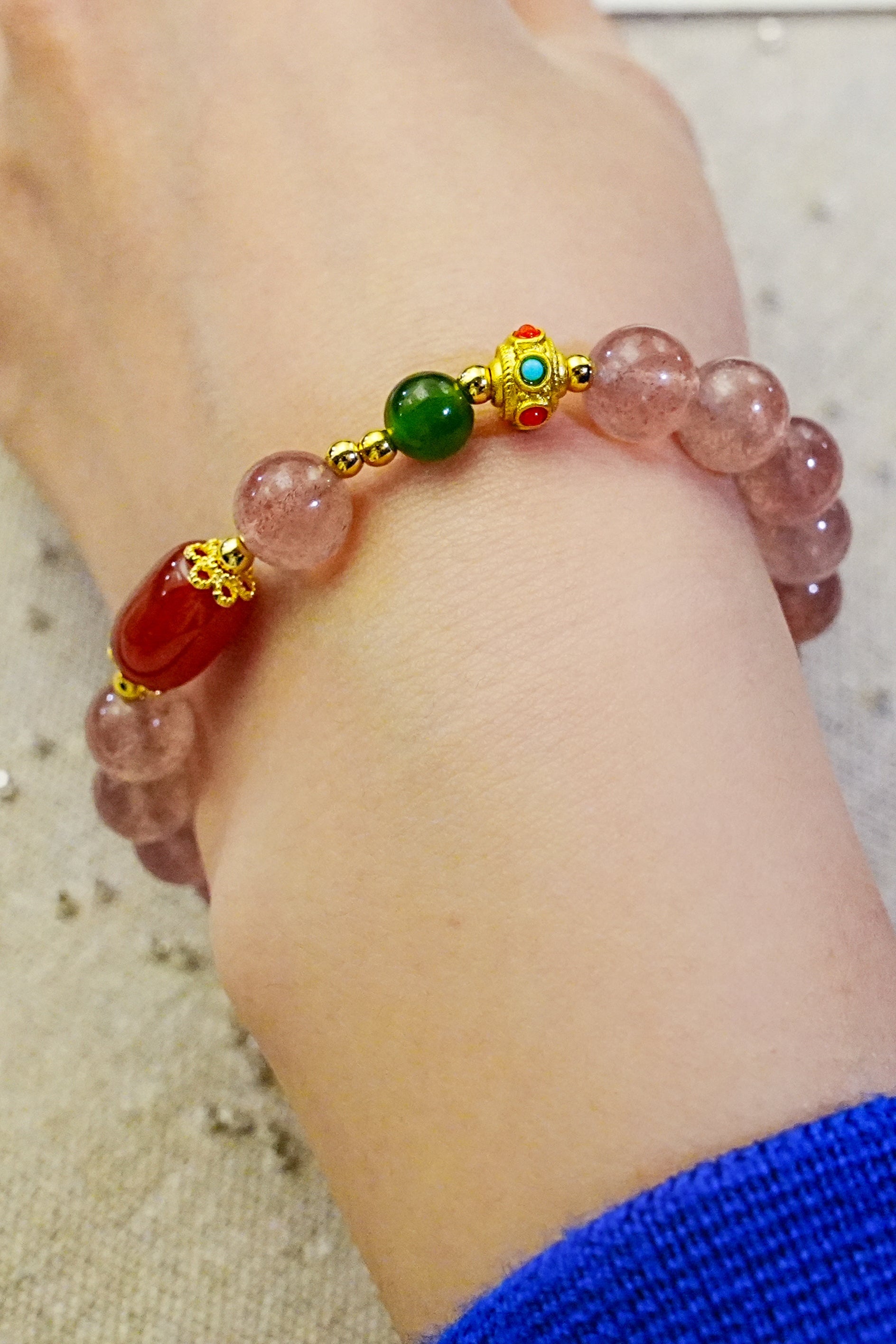 Intention Setting Strawberry Quartz Bracelet