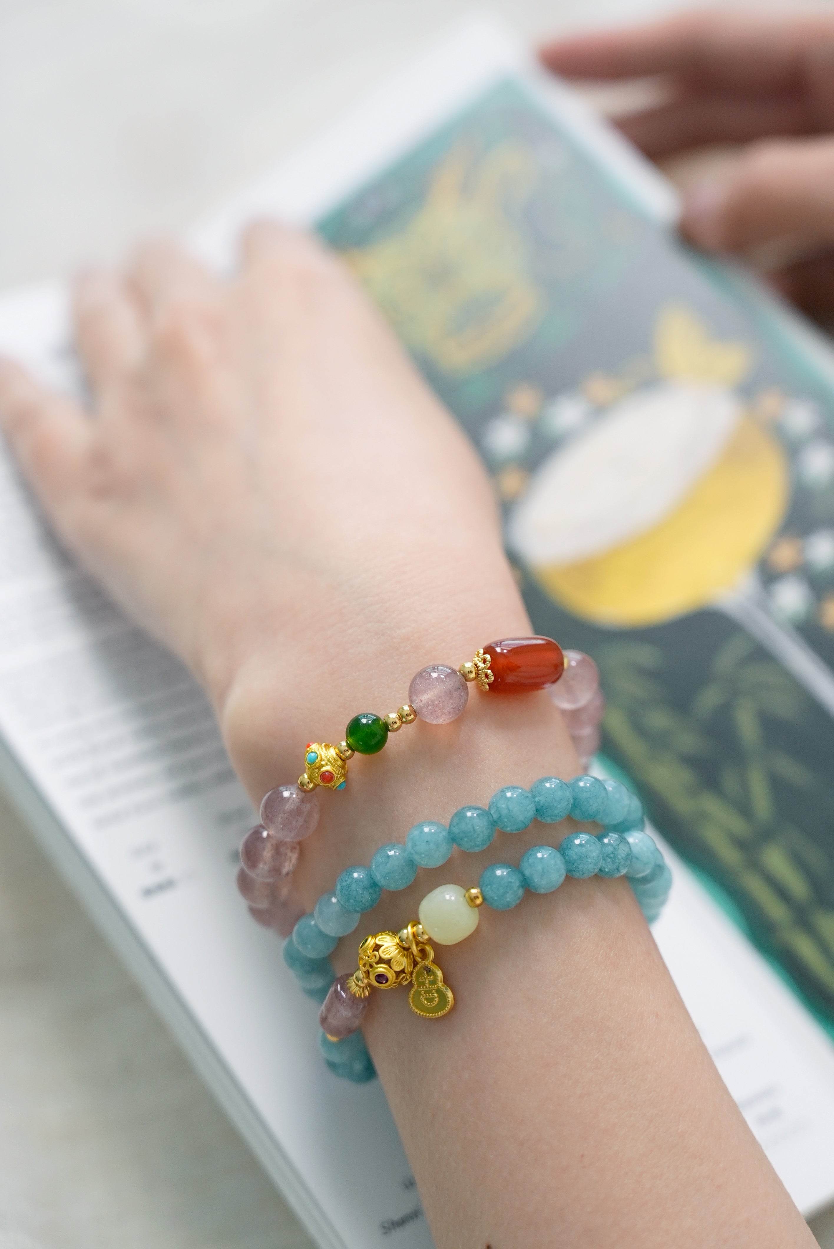 Intention Setting Strawberry Quartz Bracelet